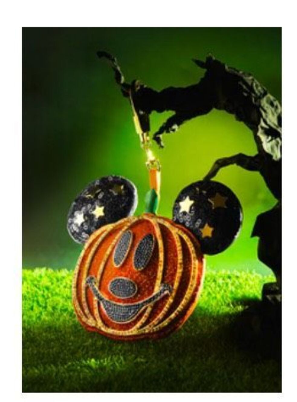 Baublebar Disney Mickey mouse holiday pumpkin puff Halloween bag charm/keychain